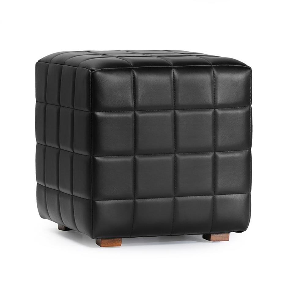 Carlo Leather 18" Square Ottoman by Classic Home