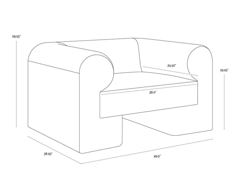 IONIC ARMCHAIR - MEG TAUPE by Sunpan