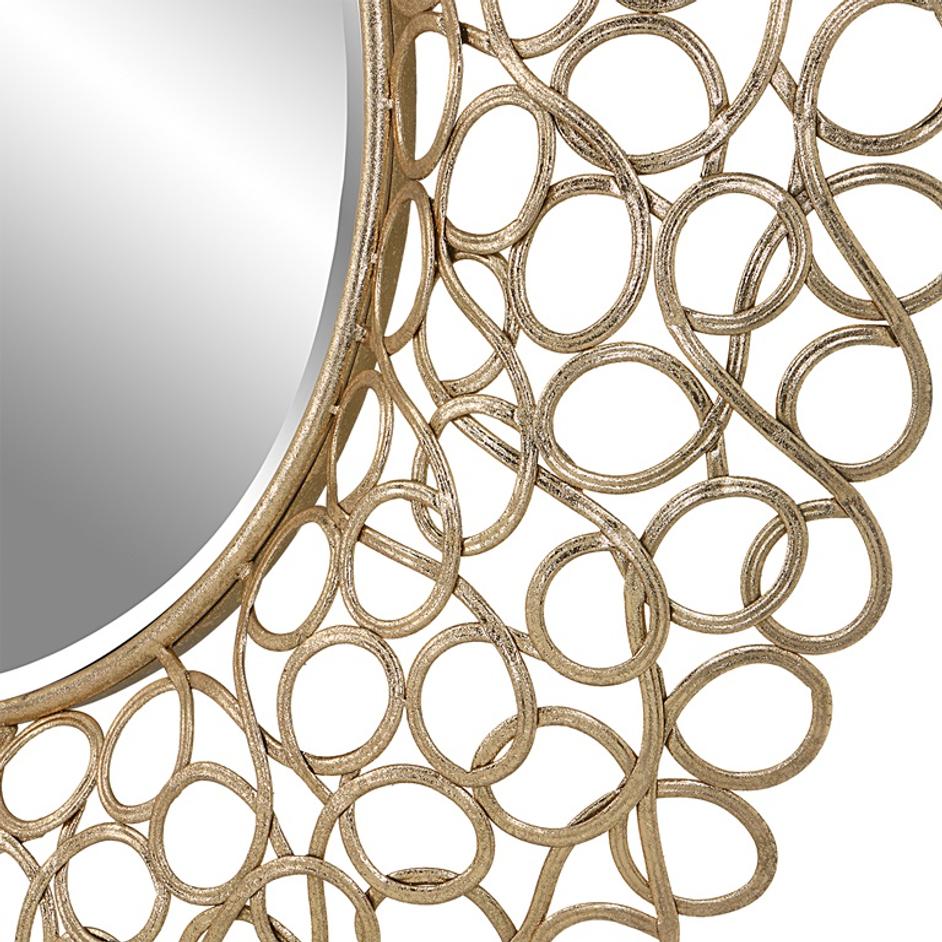 Swirl Round Gold Mirror by Uttermost