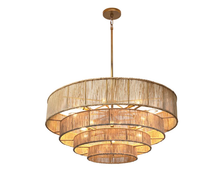 LUMINA CHANDELIER - NATURAL JUTE by Sunpan