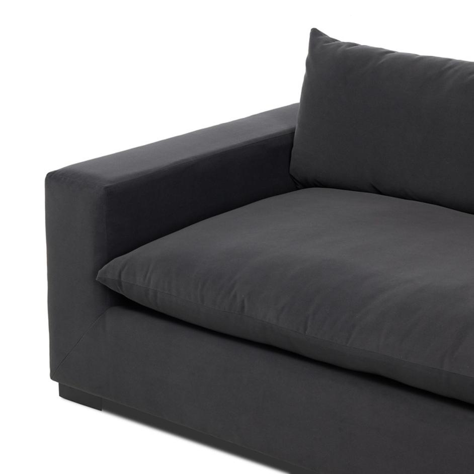 Grant Sectional In Crypton Henry Charcoal And Espresso by Four Hands