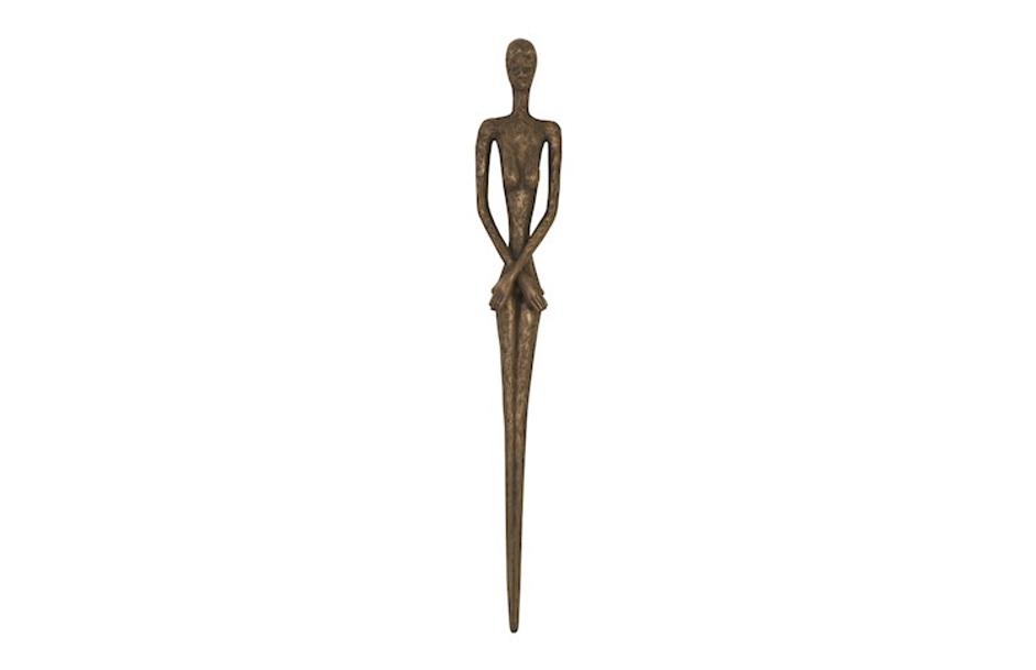 Skinny Female Wall Art, Resin, Bronze by PHILLIPS COLLECTION