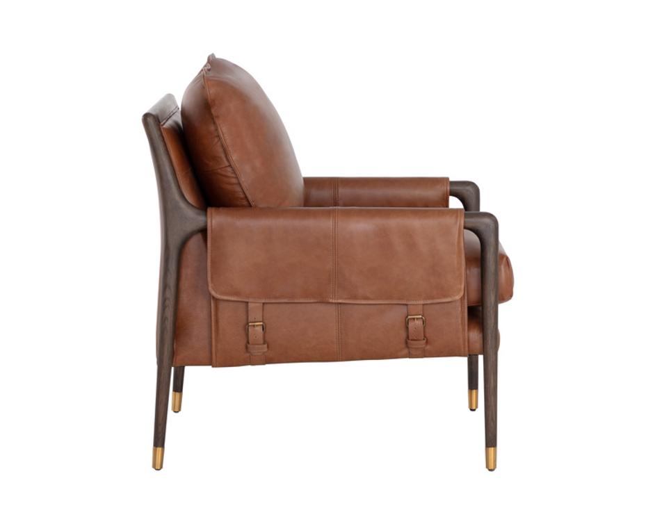 MAUTI ARMCHAIR - BROWN - SHALIMAR TOBACCO LEATHER by Sunpan