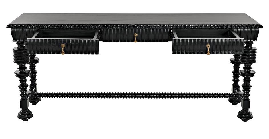 Portuguese Console, Hand Rubbed Black by Noir Furniture