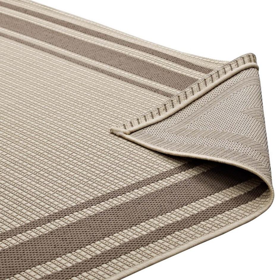 Haston Solid Border 8X10 Indoor And Outdoor Area Rug In Light And Dark Beige by Modway Furniture