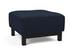 DELUXE EXCESS OTTOMAN in MIXED DANCE BLUE FABRIC WITH Dark Wood LEGS 528 by INNOVATION USA