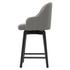Terry Fabric Swivel Counter Stool, Black Herringbone by New Pacific Direct