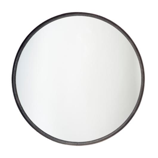 Refined Iron Round Wall Mirror, Black by Jamie Young