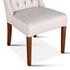 Lara Off-White Linen Dining Chair with Natural Teak Legs by Home Trends & Design