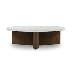 Toli Coffee Table - Italian White Marble by Four Hands