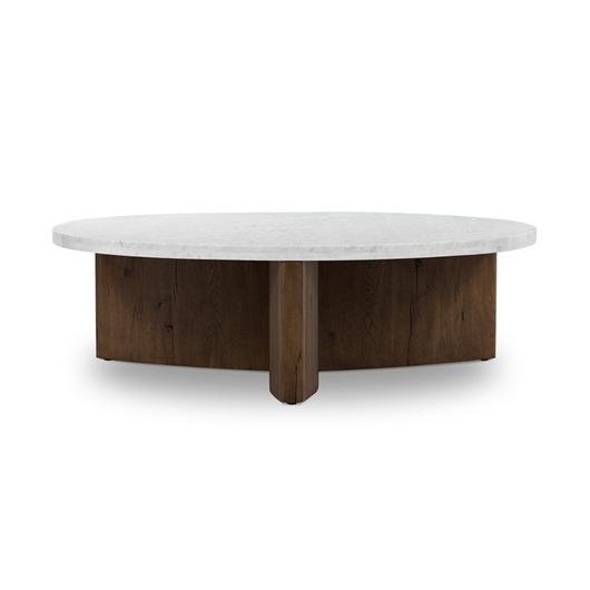 Toli Coffee Table - Italian White Marble by Four Hands