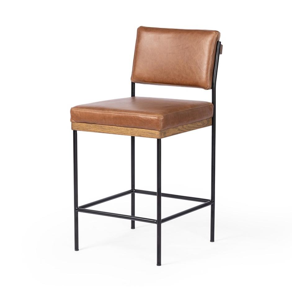 Benton Counter Stool in Sonoma Chestnut by FOUR HANDS