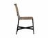 Omari Dining Chair - Black - Light Tan Leather by Sunpan