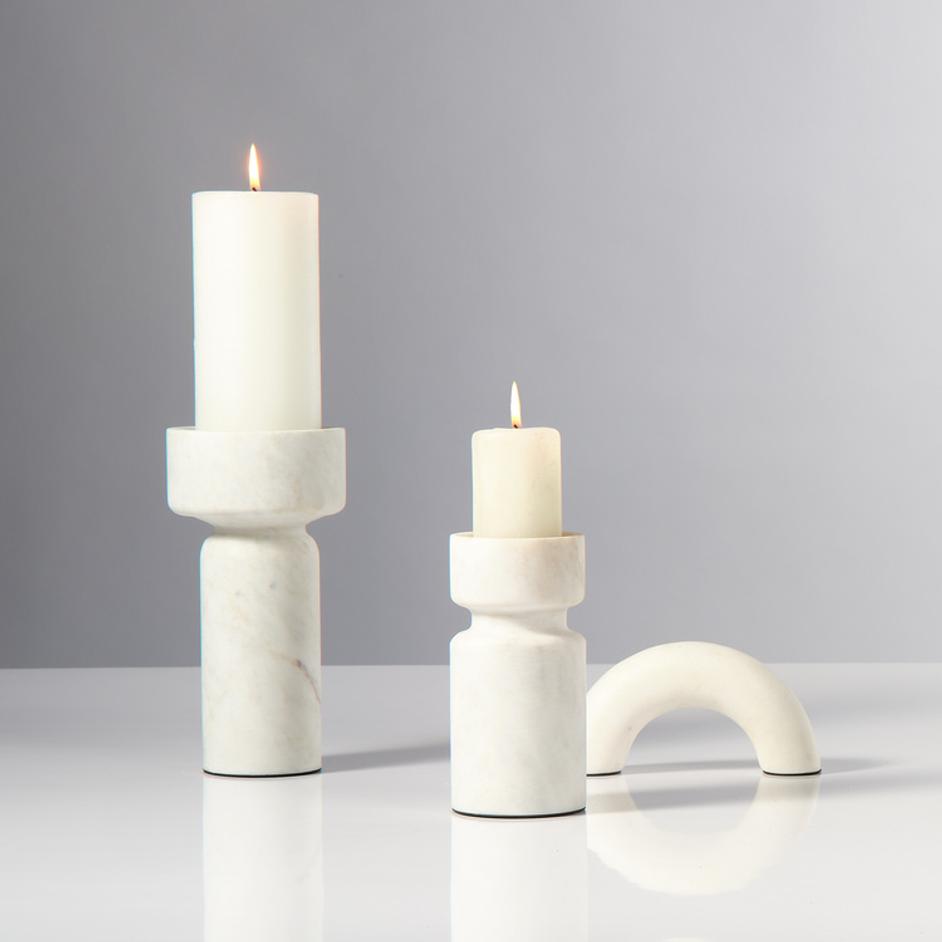 Daphne Marble Candleholder by Jamie Young