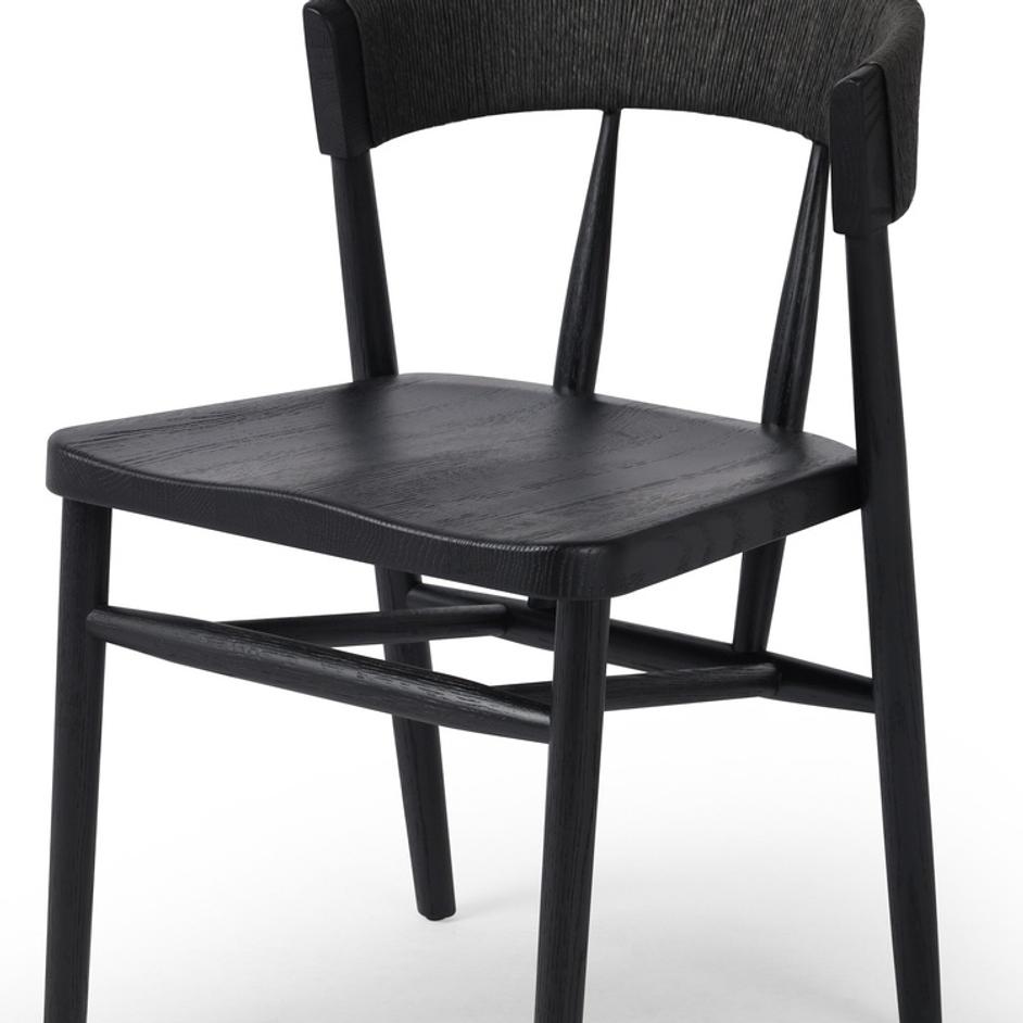 Buxton Dining Chair - Black Rush by Four Hands