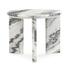 Zora Marble Round End Table by Classic Home