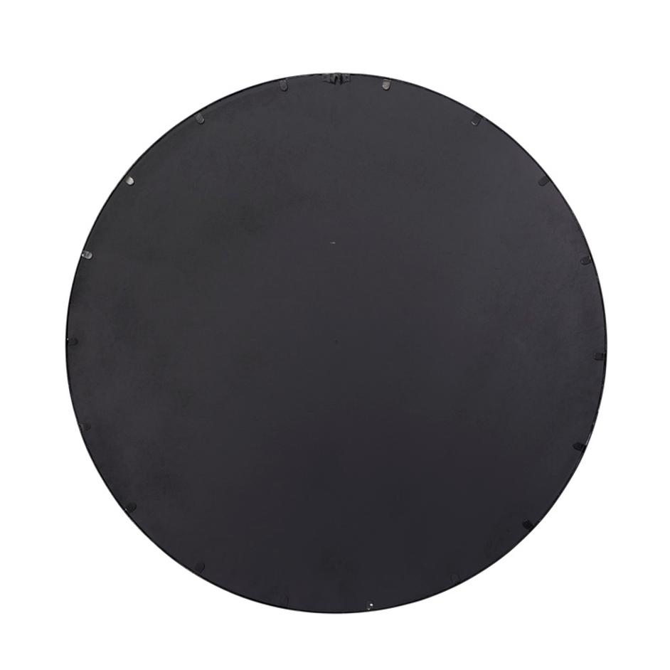 Refined Iron Round Wall Mirror, Black by Jamie Young