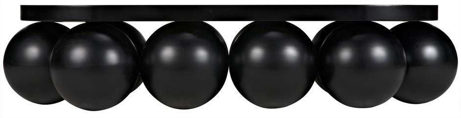 Lambreta Industrial Steel Coffee Table in Matte Black by Noir Furniture