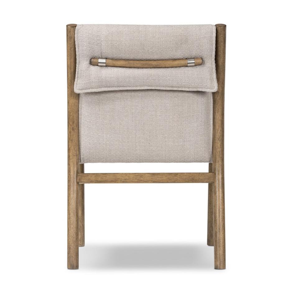 Hito Dining Chair In Gibson Taupe And Heirloom Greywash And Brushed Silver by Four Hands