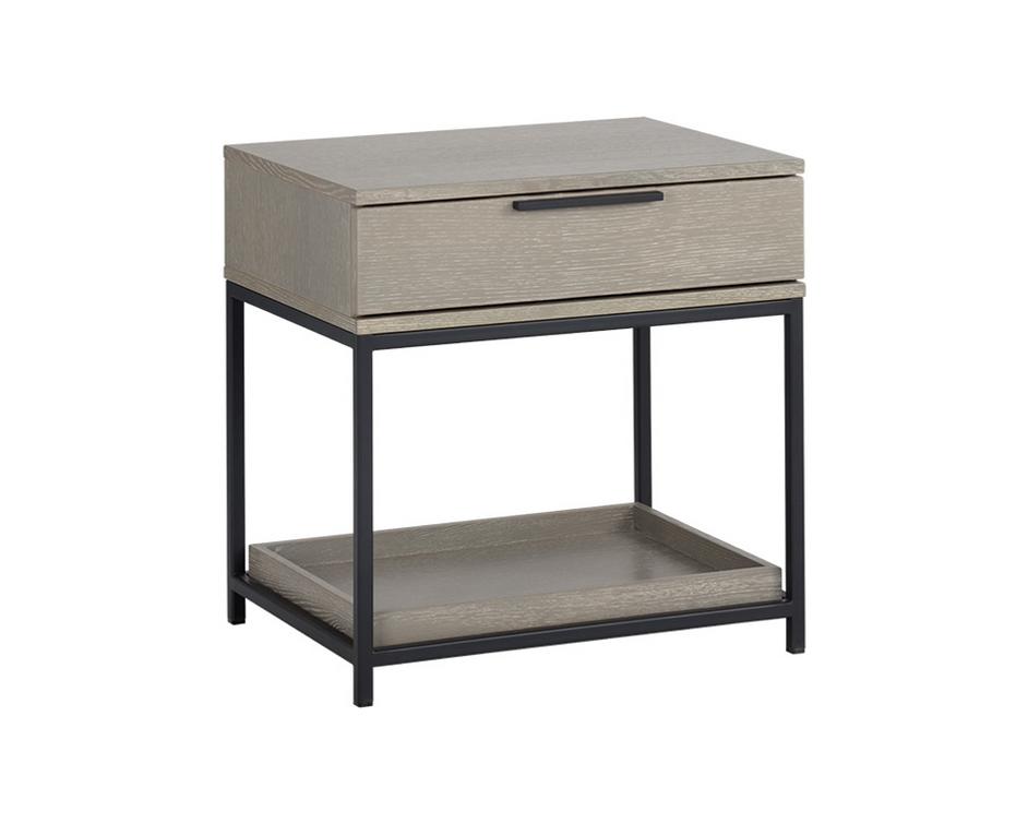 Rebel Nightstand - Black - Taupe by Sunpan