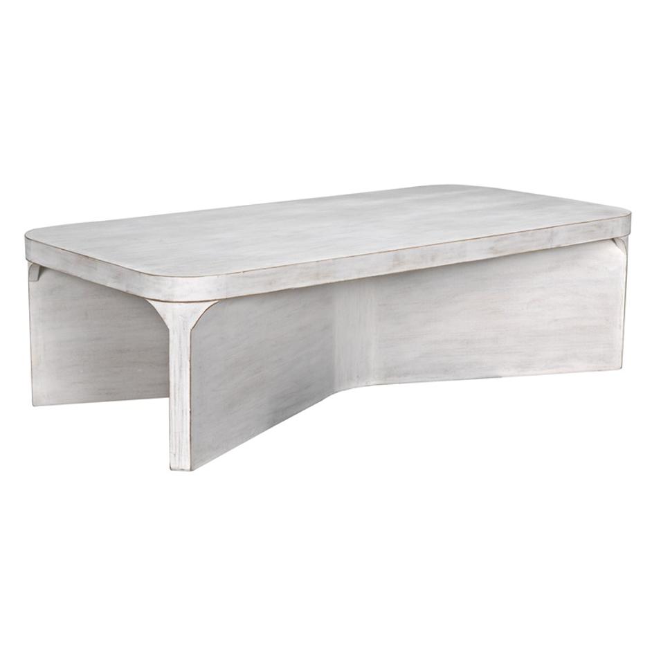 Nova Mahogany Coffee Table in White Wash Finish by Noir Furniture
