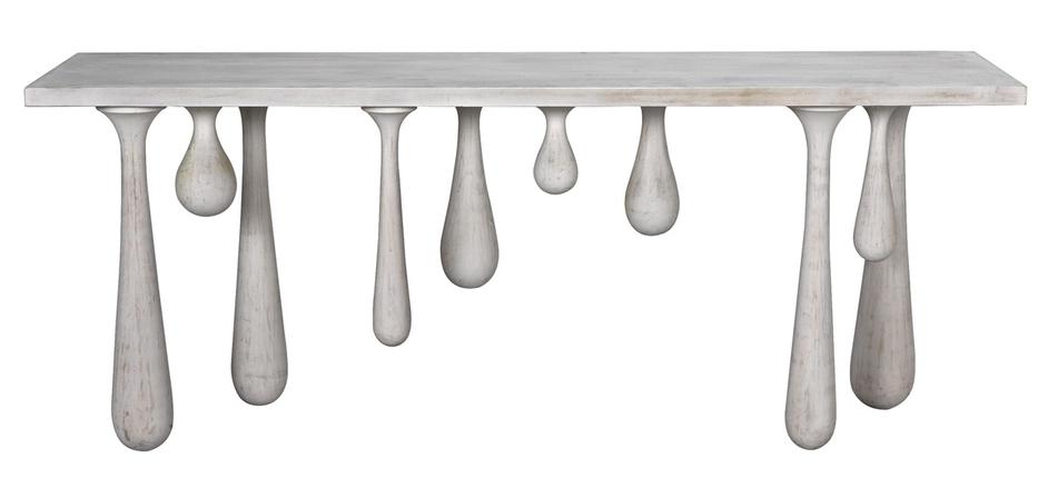 Drop Console, White Wash by Noir Furniture