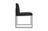 Frozen Dining Chair, Black Velvet Fabric, Matte Black Metal Frame by PHILLIPS COLLECTION
