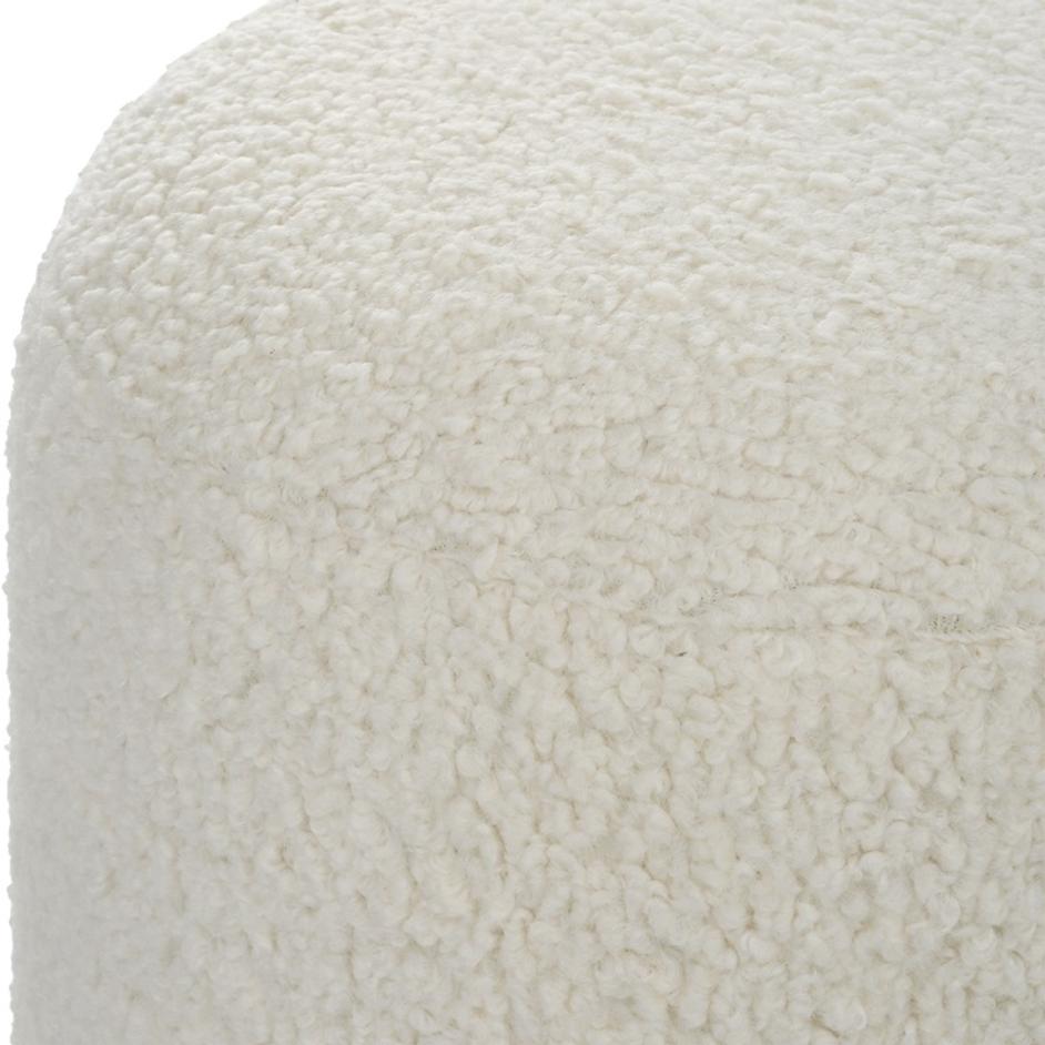 Arles White Shearling Ottoman by Uttermost