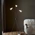 Ludwig Floor Lamp In Rust And Frosted Glass And Clear Cord by Four Hands