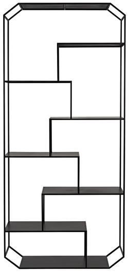 Marquise Bookcase, Black Steel by Noir Furniture