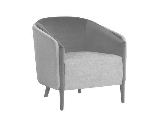 SHEVA ARMCHAIR - SAN REMO WINTER CLOUD / ANTONIO CHARCOAL by Sunpan