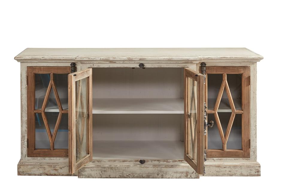 Dove Stalone Glass Front Server by Furniture Classics