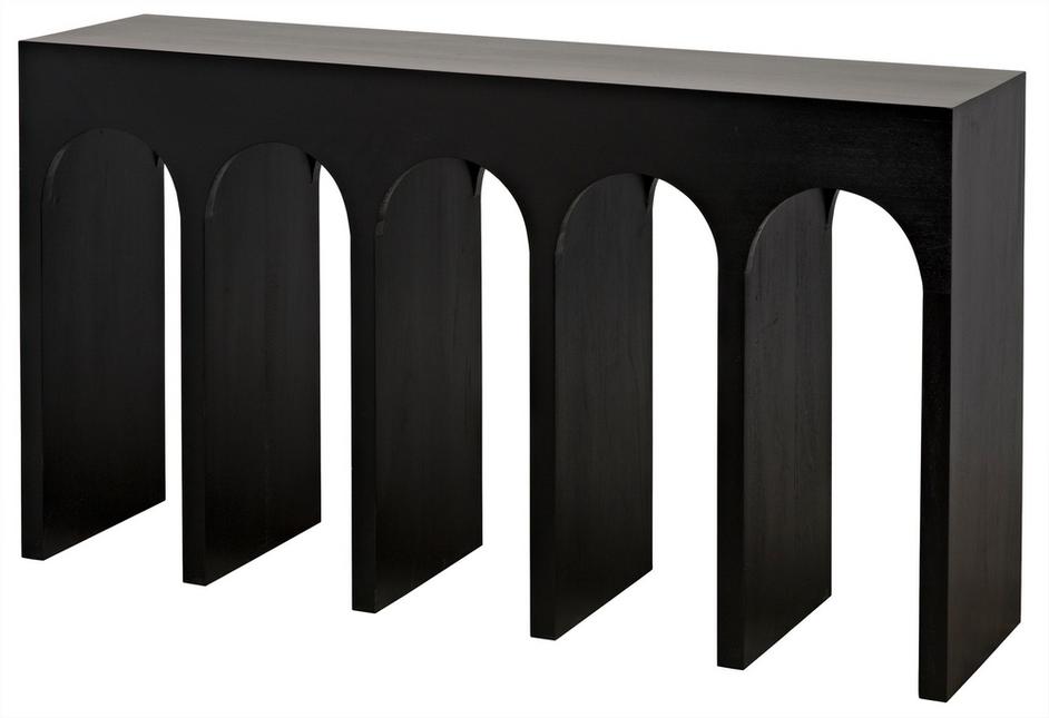 Bridge Console, Hand Rubbed Black by Noir Furniture