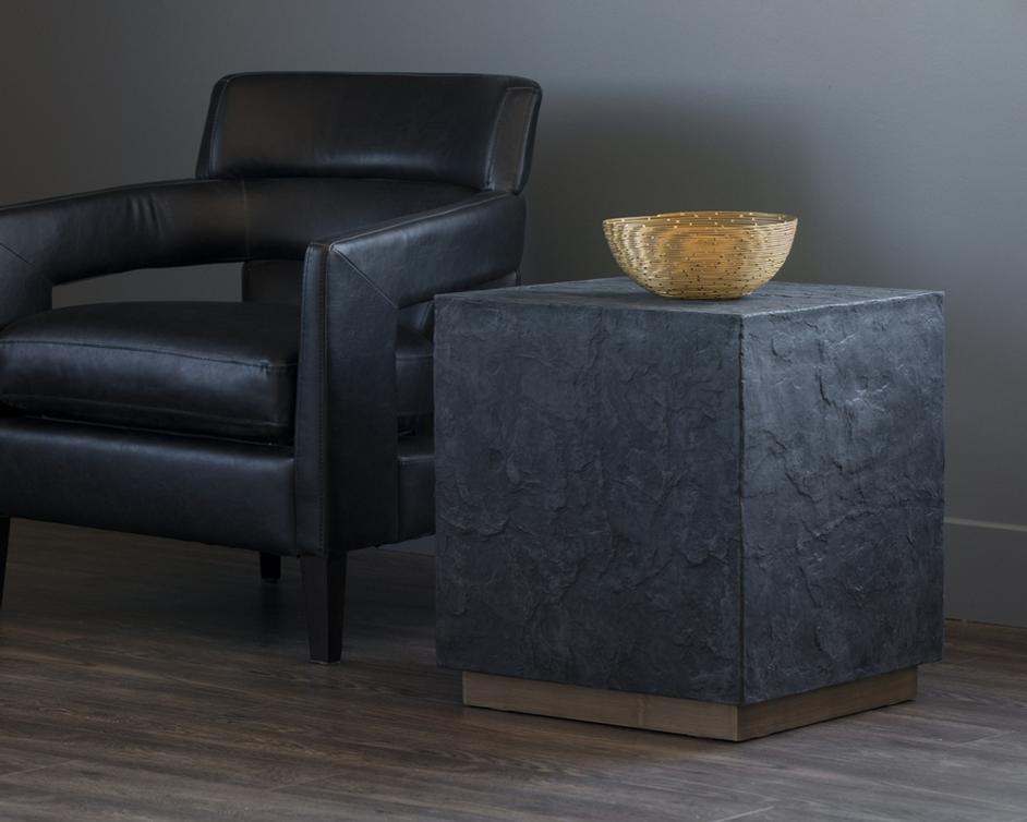 Newbury Side Table - Black Slate by Sunpan
