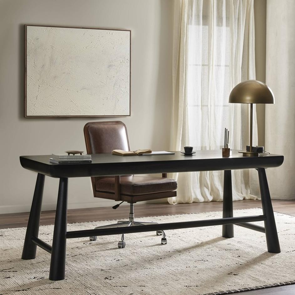 Lorik Desk - Worn Black Acacia by Four Hands