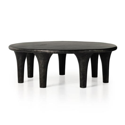 Kelden Coffee Table In Raw Black by FOUR HANDS