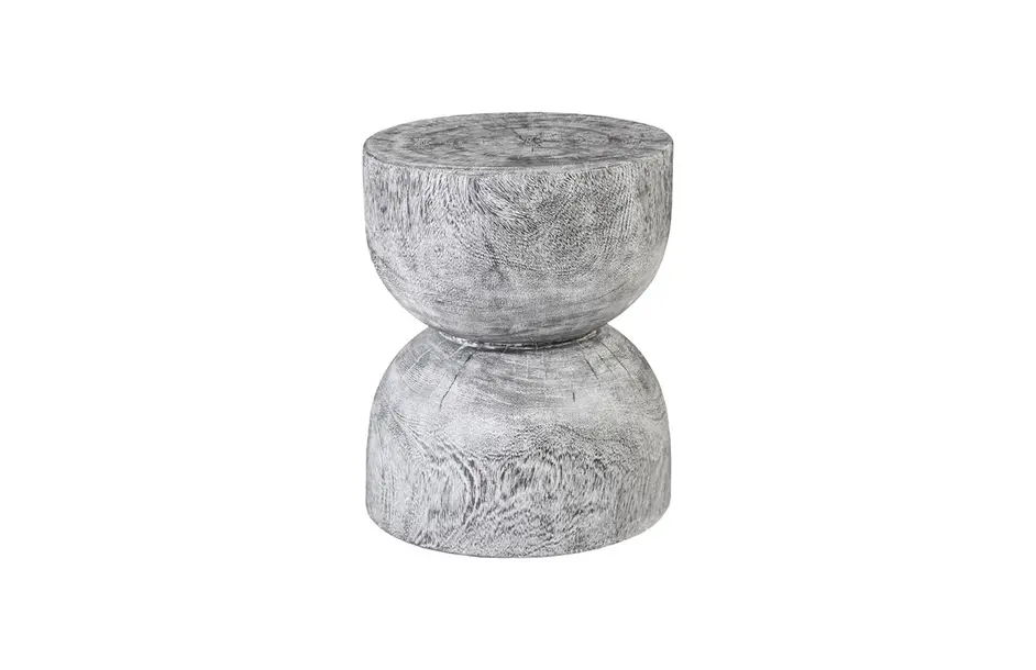 Hour Glass Side Table, Gray Stone by PHILLIPS COLLECTION