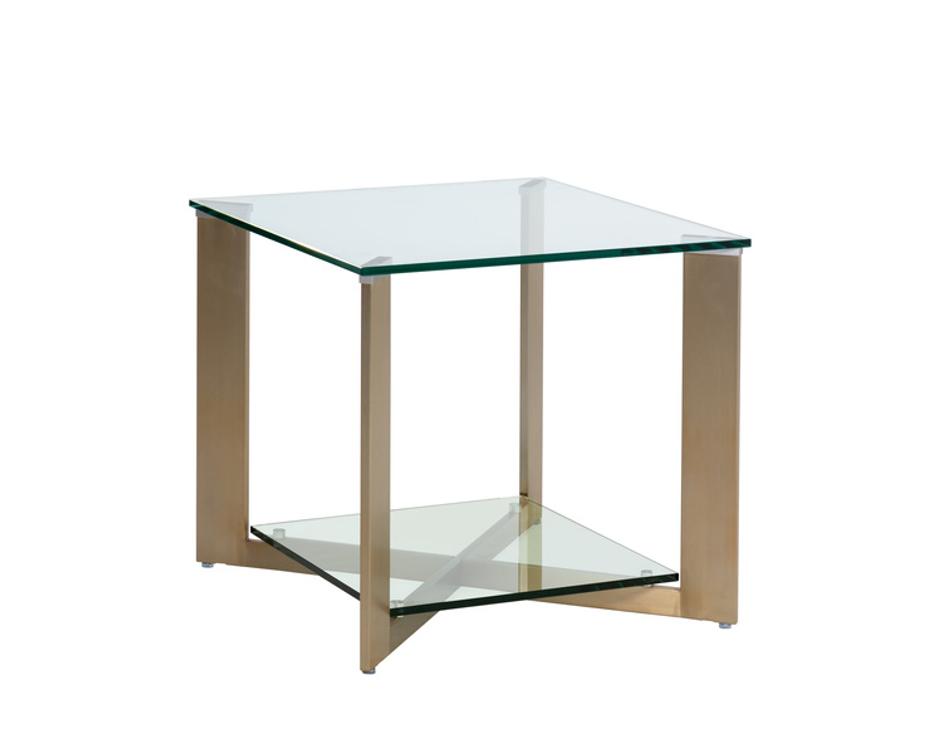 XAVIER SIDE TABLE - ANTIQUE BRASS by Sunpan