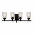 Castara 4 Light Wall Light AC11594BK in Black & Brass by Artcraft