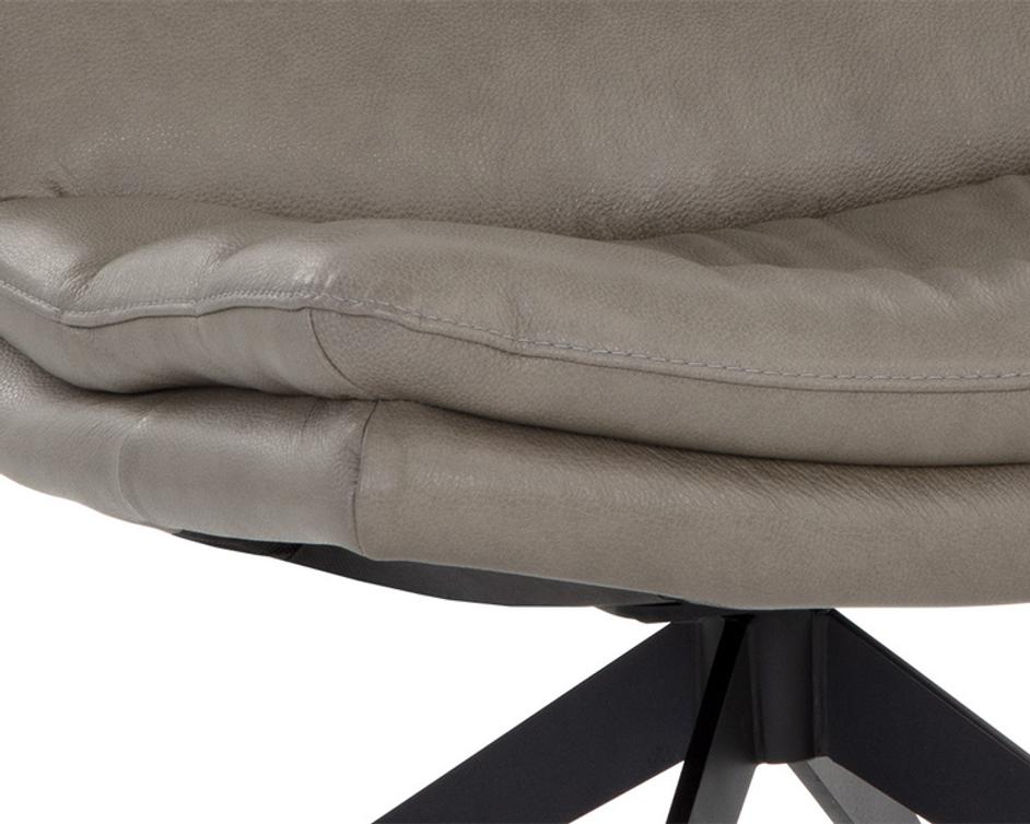 KELLER SWIVEL LOUNGE CHAIR - MISSOURI STONE LEATHER by Sunpan