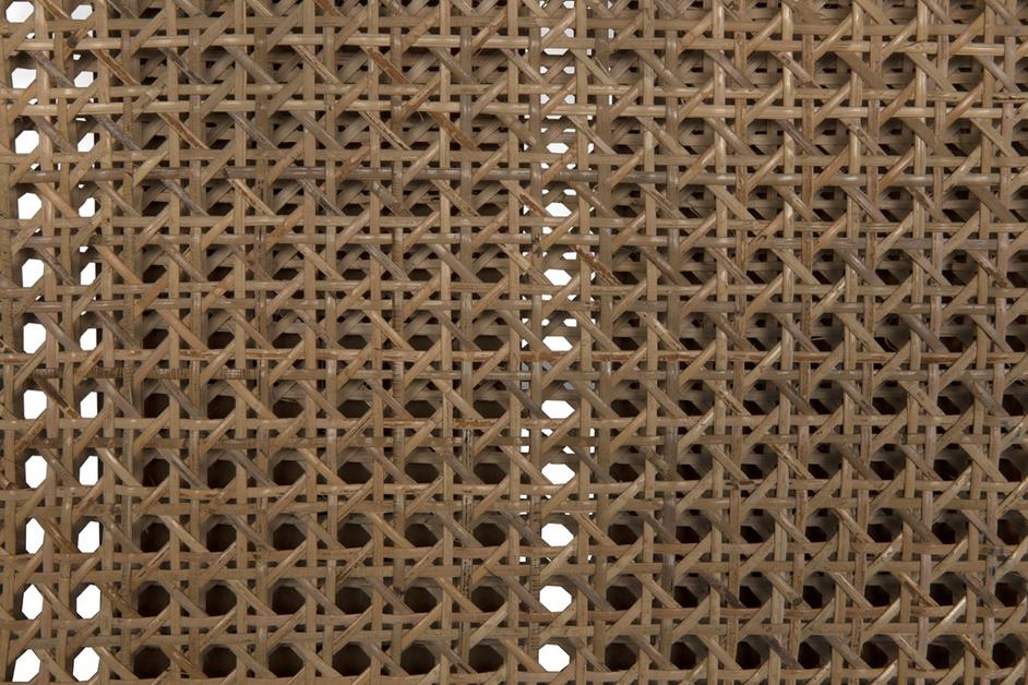 Fatima Teak and Caning Chair with Clear Coat Flat Finish by Noir Furniture