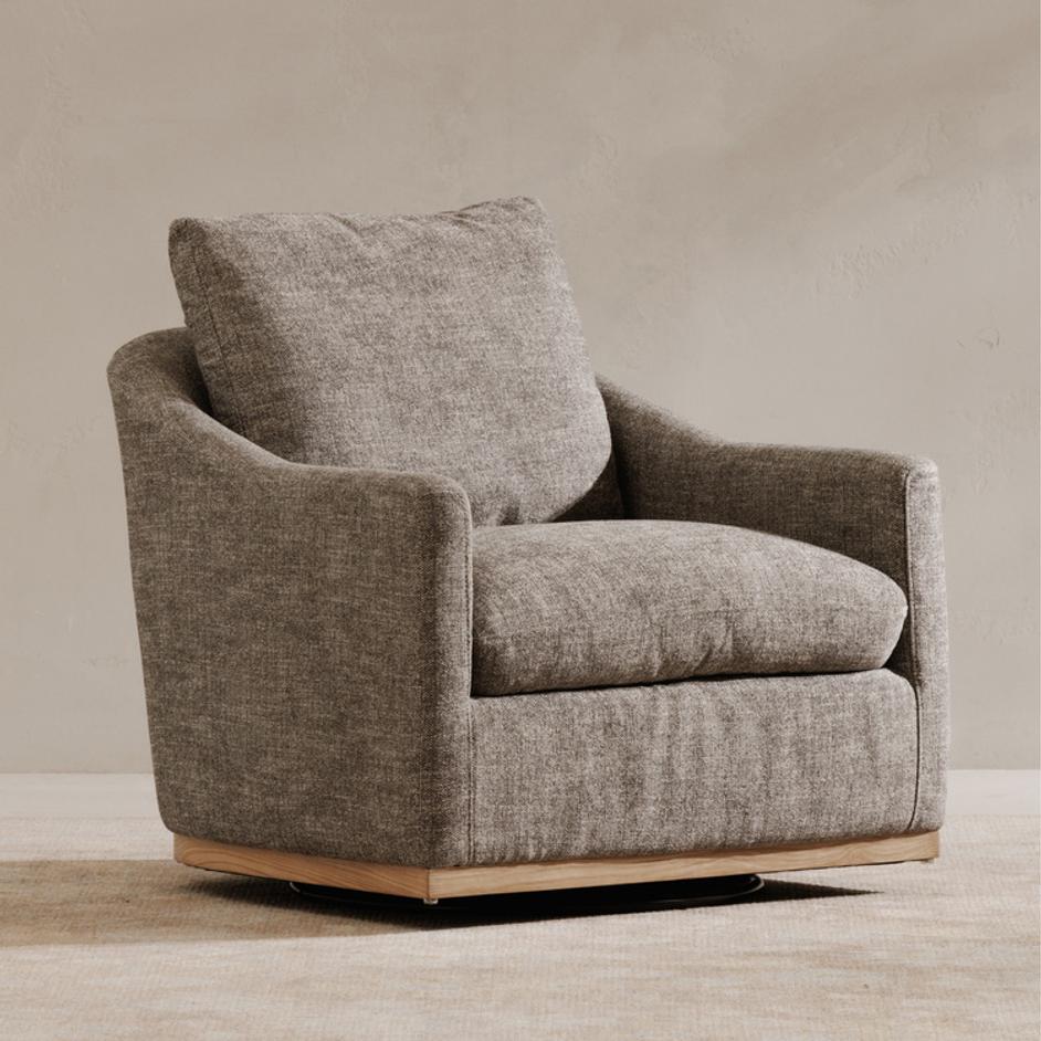 Linden Swivel Chair Slated Moss by Moes Home