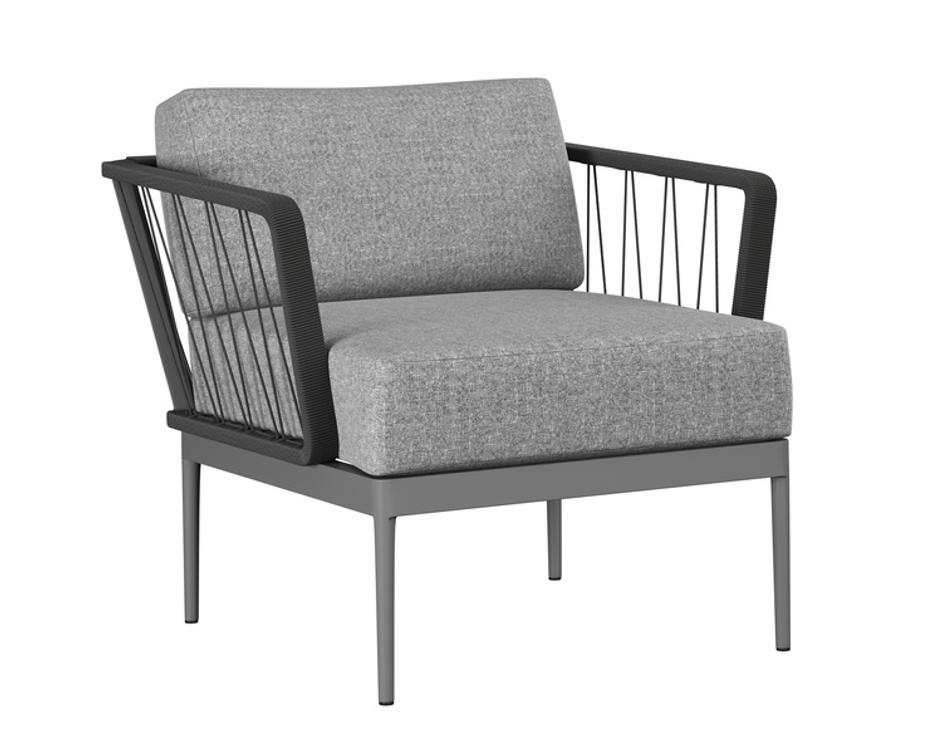 CATANIA ARMCHAIR - DARK GREY - COPACABANA GREY by Sunpan