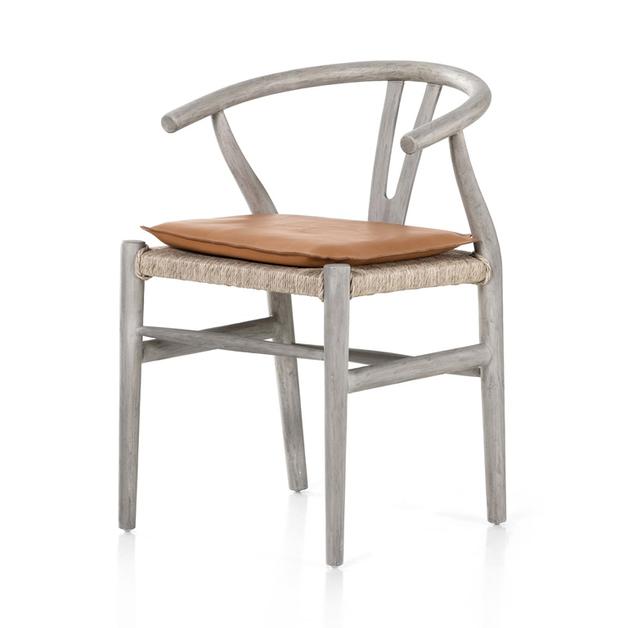 Muestra Dining Chair W Cushion In Wth Grey by Four Hands