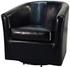 Hayden SWIVEL Bonded Leather Arm Chair In Black by New Pacific Direct