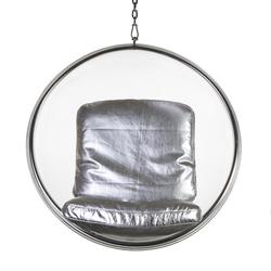Globe chair- silver leather by Galla Home