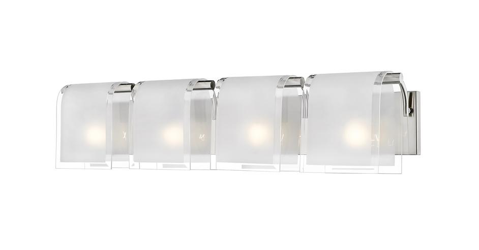 Zephyr 4 Light Vanity  in Brushed Nickel Finish by Z-Lite