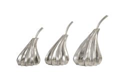 Hand Dipped Pears Set of 3, Silver Leaf by PHILLIPS COLLECTION