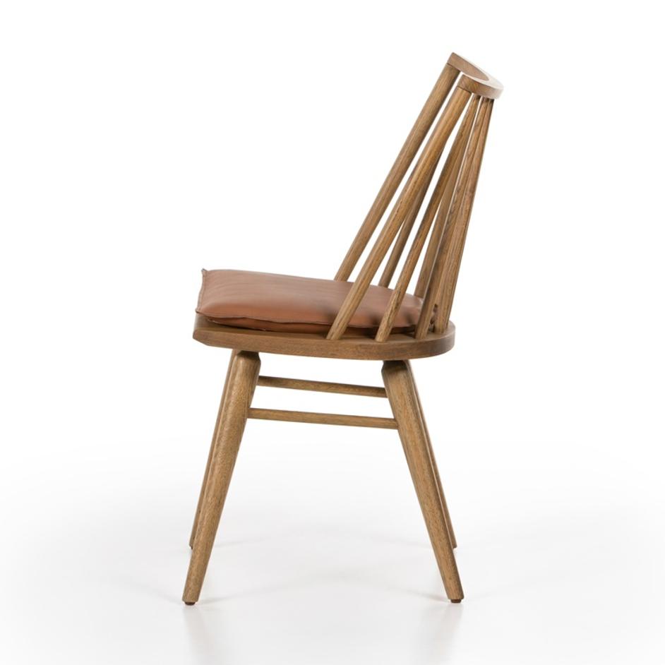 Lewis Windsor Chair W Cushion In Sandy Oak by FOUR HANDS