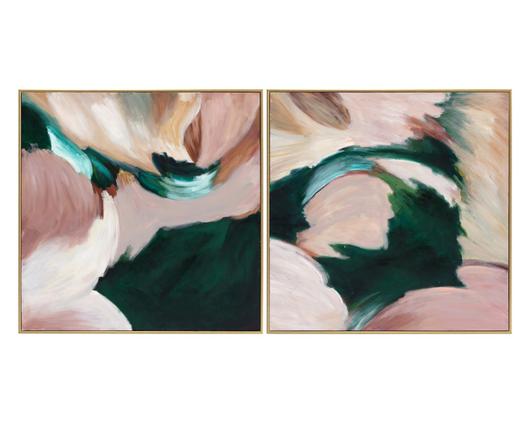 WILD ONES (SET OF 2) - 48" X 48" - GOLD FLOATER FRAME by Sunpan